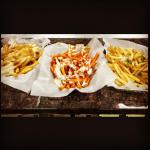 Gravy and cheese fries, Buffalo fries, Truffle fries